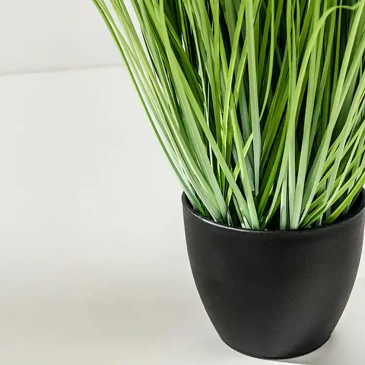LIBERTA GRASS FLOWER ΦΥΤΟ ΤΕΧΝΗΤΟ ΣΕ ΓΛΑΣΤΡΑ 58cm PVC ΠΡΑΣΙΝΟ