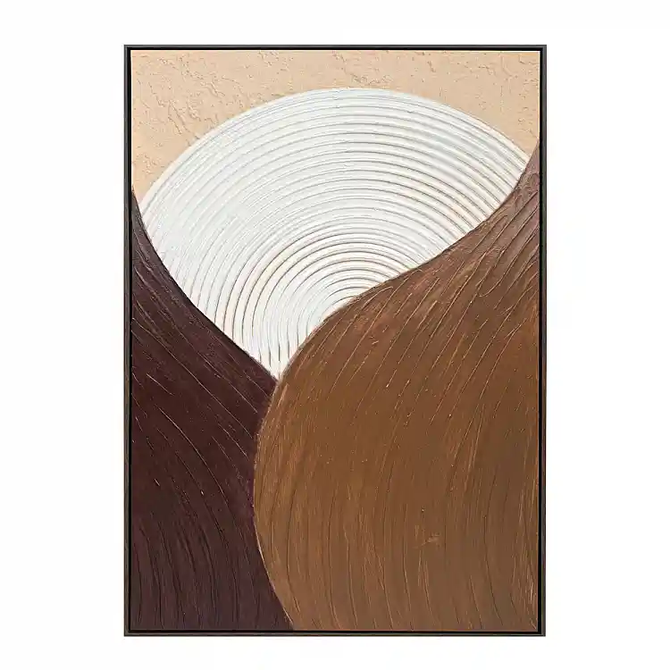 LIBERTA DESSERT SUN ΠΙΝΑΚΑΣ ΔΙΑΚΟΣΜΗΣΗΣ ΜΕ ΚΟΡΝΙΖΑ 80x120x4cm ΚΑΜΒΑΣ ΜΠΕΖ ΚΑΦΕ ΞΥΛΟ ΚΑΦΕ