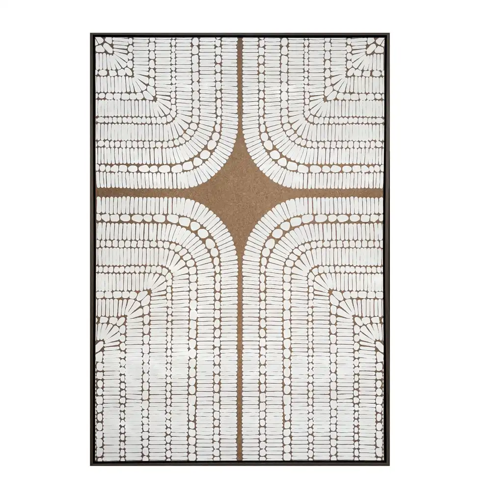 LIBERTA NEW AGE ΠΙΝΑΚΑΣ ΔΙΑΚΟΣΜΗΣΗΣ 80x120x4cm ΚΑΜΒΑΣ ΜΠΕΖ ΚΑΦΕ ΞΥΛΟ ΚΑΦΕ