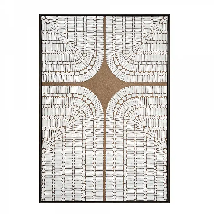 LIBERTA NEW AGE ΠΙΝΑΚΑΣ ΔΙΑΚΟΣΜΗΣΗΣ 80x120x4cm ΚΑΜΒΑΣ ΜΠΕΖ ΚΑΦΕ ΞΥΛΟ ΚΑΦΕ