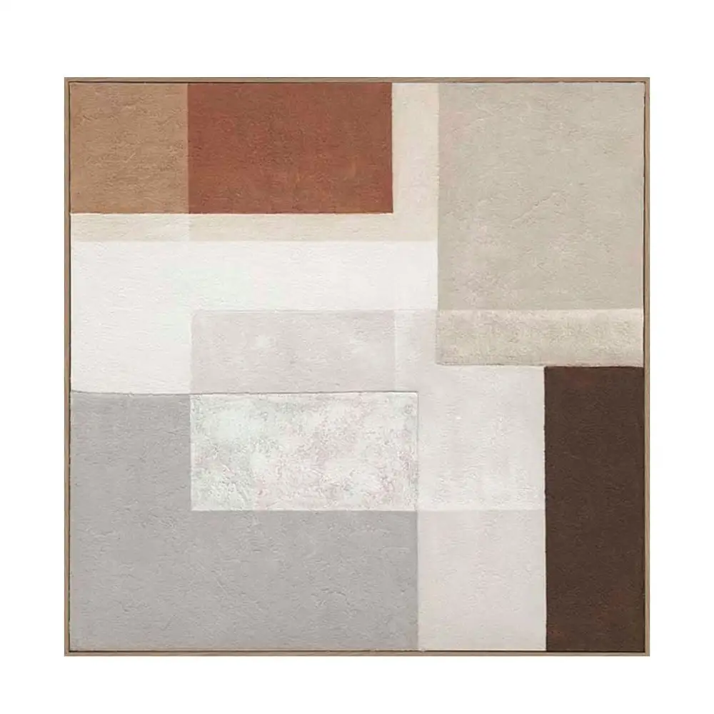 LIBERTA RAGNA SQUARE ΠΙΝΑΚΑΣ ΔΙΑΚΟΣΜΗΣΗΣ 100x100x5cm ΚΑΜΒΑΣ ΠΟΛΥΧΡΩΜΟ ΞΥΛΟ ΦΥΣΙΚΟ