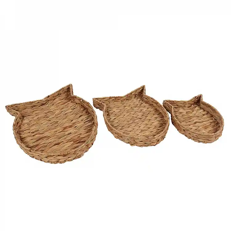LIBERTA KEA ΔΙΣΚΟΣ SET 3ΤΜΧ 50x38x8cm SEAGRASS ΦΥΣΙΚΟ