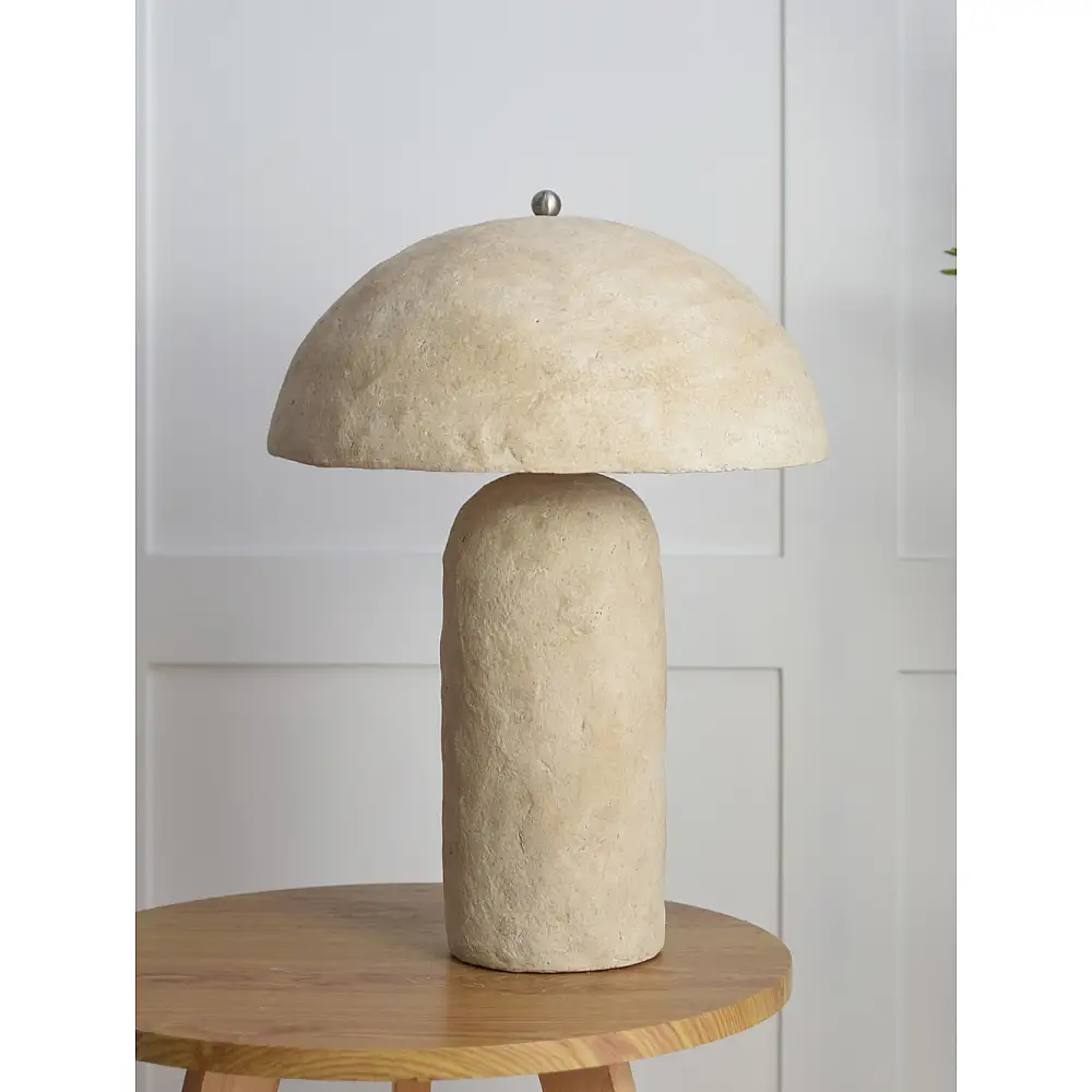 LIBERTA ASHER ΦΩΤΙΣΤΙΚΟ ΕΠΙΤΡΑΠΕΖΙΟ 36x36x50cm PAPER MACHE ΜΠΕΖ