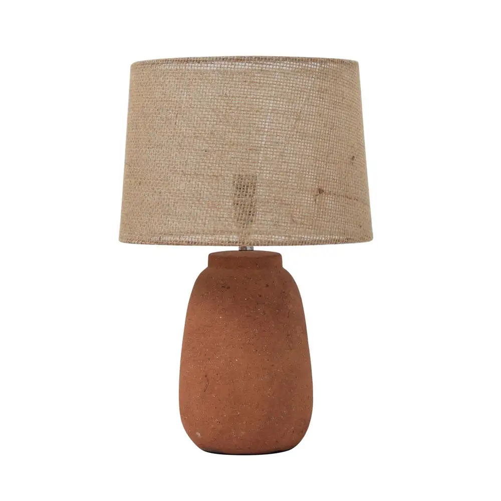 LIBERTA SIERRA ΦΩΤΙΣΤΙΚΟ ΕΠΙΤΡΑΠΕΖΙΟ 28x28x44cm STONEWARE TERRACOTTA ΛΙΝΟ ΜΠΕΖ