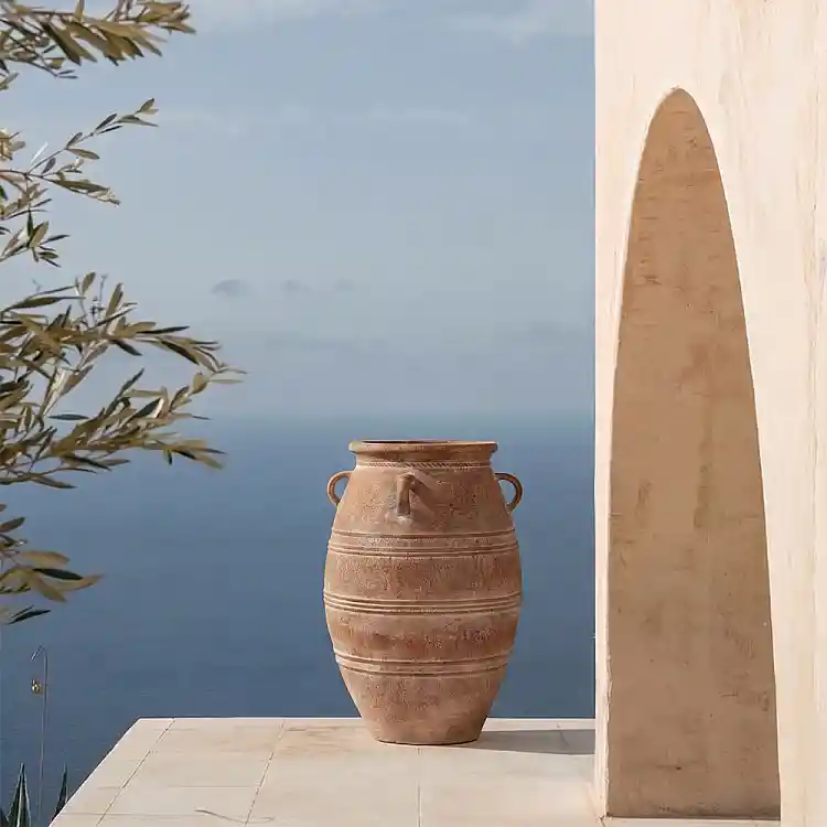 LIBERTA ALTHEA ΓΛΑΣΤΡΑ 37x37x55cm MgO TERRACOTTA