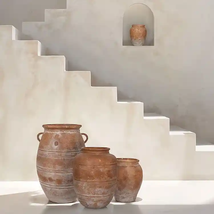 LIBERTA ALTHEA ΓΛΑΣΤΡΑ 35x35x45cm MgO TERRACOTTA