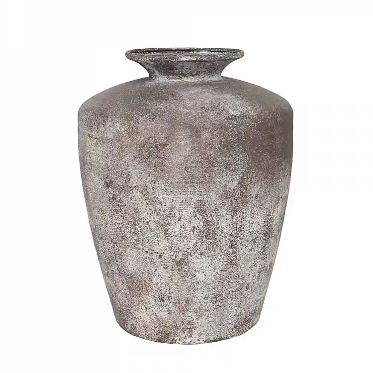 LIBERTA DIROS ΒΑΖΟ 25x25x32cm ΜΕΤΑΛΛΟ ΚΑΦΕ ΛΕΥΚΟ