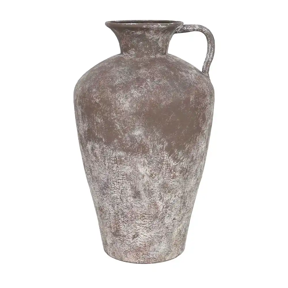 LIBERTA DIROS ΒΑΖΟ 25x25x42cm ΜΕΤΑΛΛΟ ΚΑΦΕ ΛΕΥΚΟ