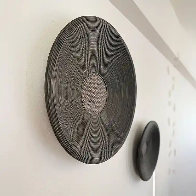 LIBERTA POMPEI ΠΙΑΤΕΛΑ ΔΙΑΚΟΣΜΗΣΗΣ 60x60x9cm ΞΥΛΟ ΚΑΦΕ BAMBOO