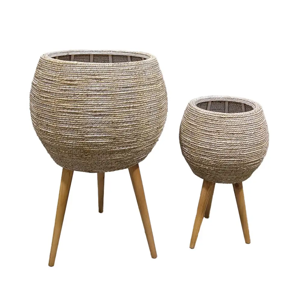 LIBERTA CORDA ΚΑΣΠΩ 39x39x60cm ΞΥΛΟ ΕΛΑΤΟΥ WHITE WASHED ΦΥΣΙΚΟ GRASS