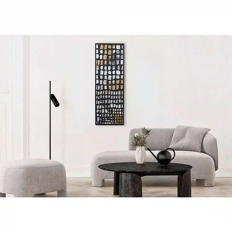 LIBERTA PIC ΠΙΝΑΚΑΣ ΔΙΑΚΟΣΜΗΣΗΣ 40x120x2cm ΜΕΤΑΛΛΟ ΜΑΥΡΟ ΧΡΥΣΟ MDF ΛΕΥΚΟ