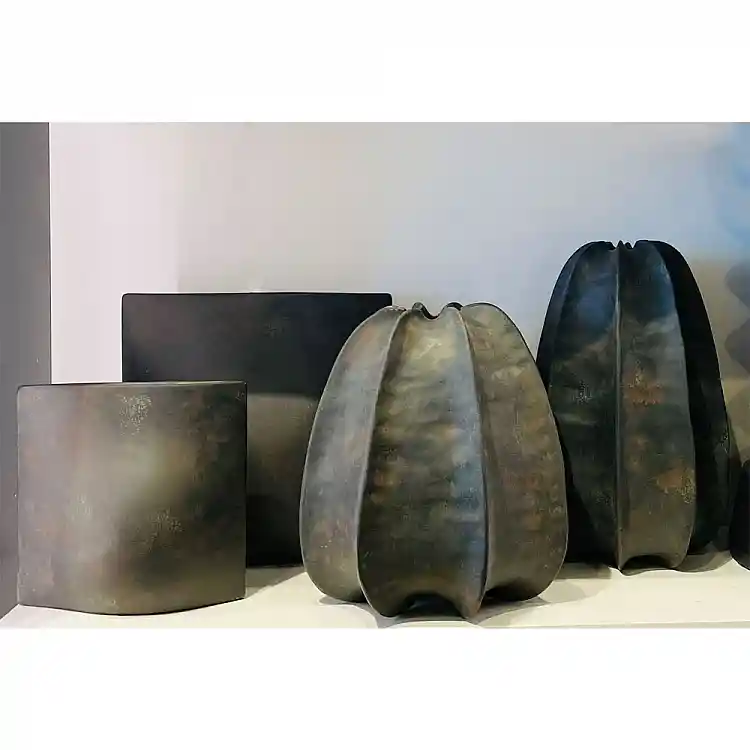 LIBERTA THALIS ΒΑΖΟ 28x28x42cm ΚΕΡΑΜΙΚΟ ΜΑΥΡΟ