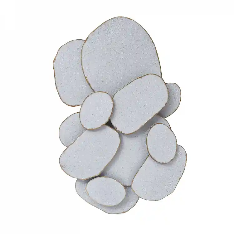 LIBERTA PEBBLES ΔΙΑΚΟΣΜΗΤΙΚΟ ΤΟΙΧΟΥ 63x7x97cm ΜΕΤΑΛΛΟ ΛΕΥΚΟ ΓΚΡΙ ΧΡΥΣΟ