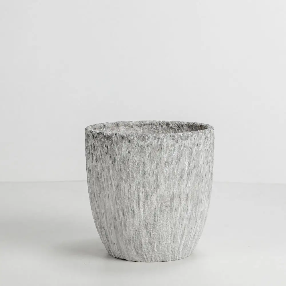 LIBERTA VINSON ΓΛΑΣΤΡΑ ΣΕΤ 3ΤΜΧ 30x30x31cm ΚΕΡΑΜΙΚΟ ΓΚΡΙ ΛΕΥΚΟ