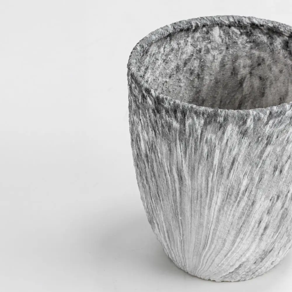 LIBERTA VINSON ΓΛΑΣΤΡΑ ΣΕΤ 3ΤΜΧ 30x30x31cm ΚΕΡΑΜΙΚΟ ΓΚΡΙ ΛΕΥΚΟ