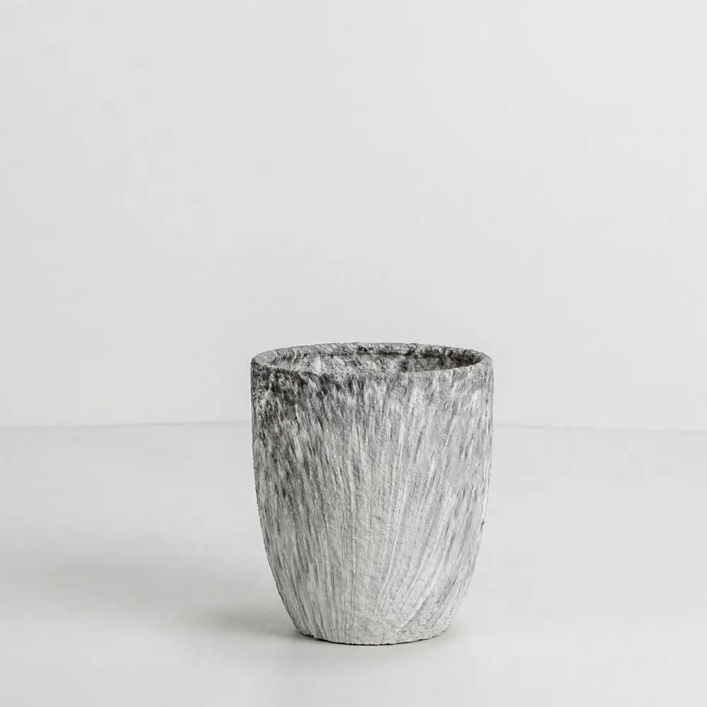 LIBERTA VINSON ΓΛΑΣΤΡΑ ΣΕΤ 3ΤΜΧ 30x30x31cm ΚΕΡΑΜΙΚΟ ΓΚΡΙ ΛΕΥΚΟ