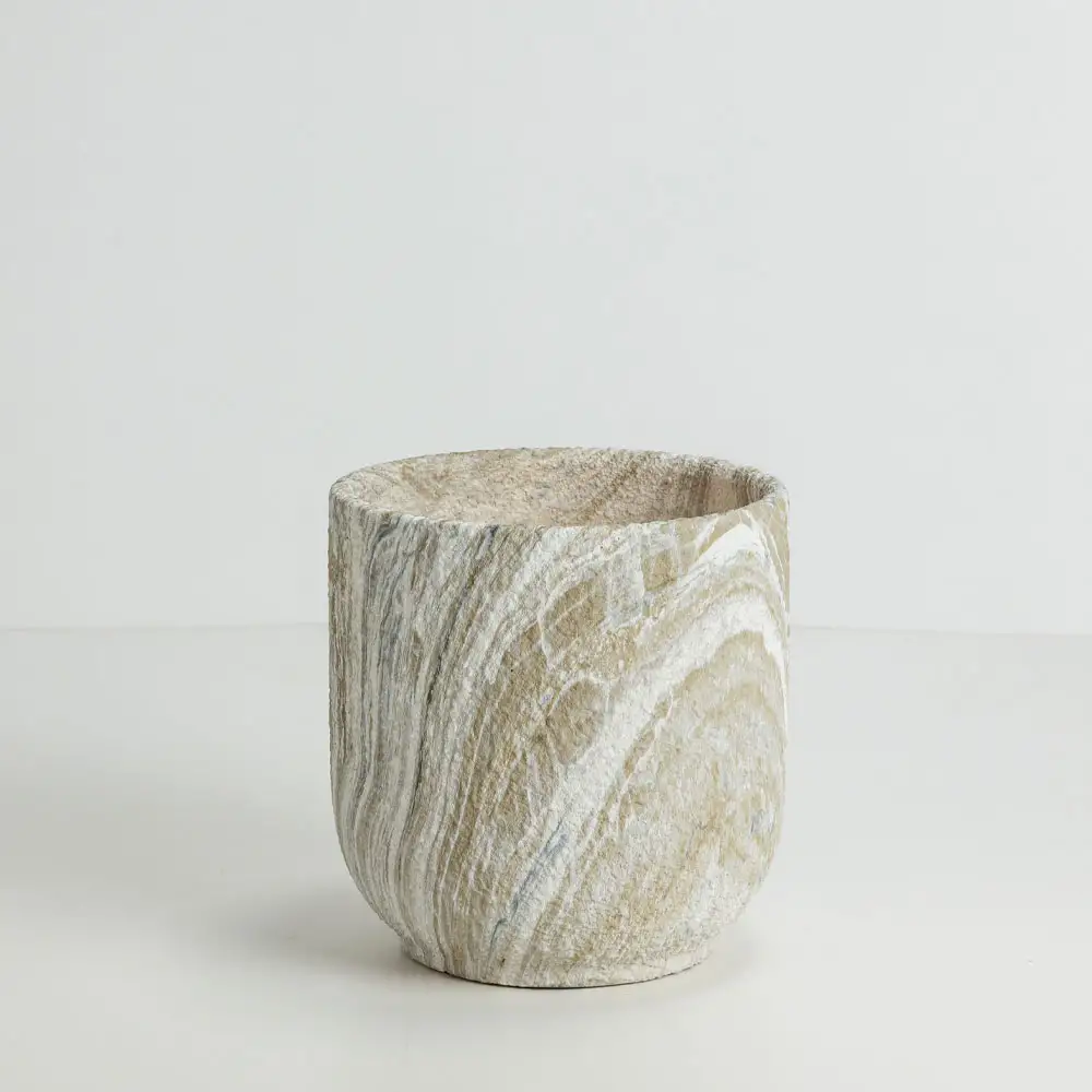 LIBERTA PEDRA ΓΛΑΣΤΡΑ ΣΕΤ 3ΤΜΧ 30x30x31cm ΚΕΡΑΜΙΚΟ ΜΠΕΖ ΛΕΥΚΟ