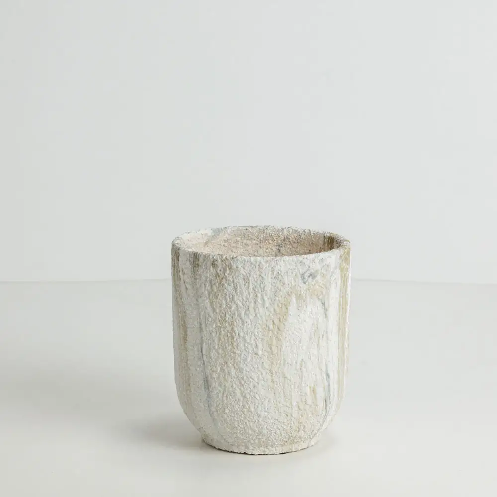 LIBERTA PEDRA ΓΛΑΣΤΡΑ ΣΕΤ 3ΤΜΧ 30x30x31cm ΚΕΡΑΜΙΚΟ ΜΠΕΖ ΛΕΥΚΟ