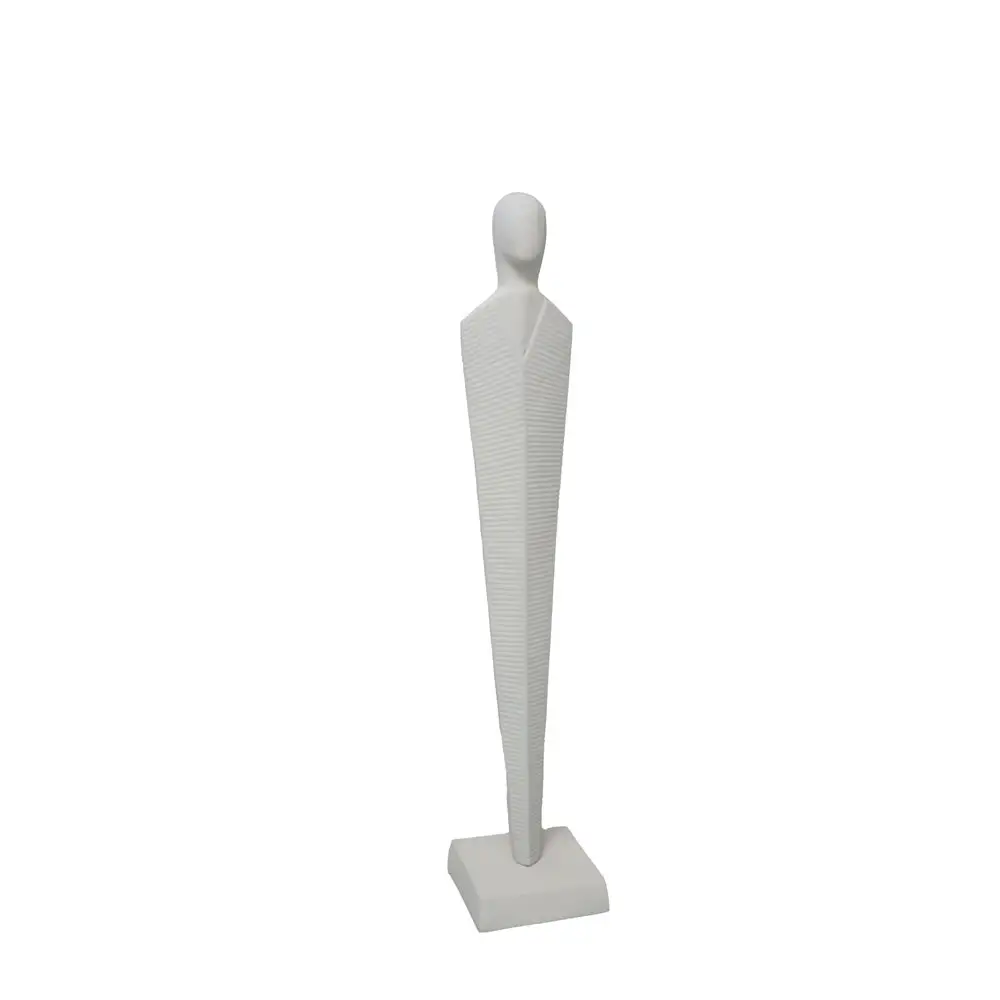 LIBERTA FINTON ΔΙΑΚΟΣΜΗΤΙΚΗ ΦΙΓΟΥΡΑ 10x10x53cm ΑΛΟΥΜΙΝΙΟ ΛΕΥΚΟ