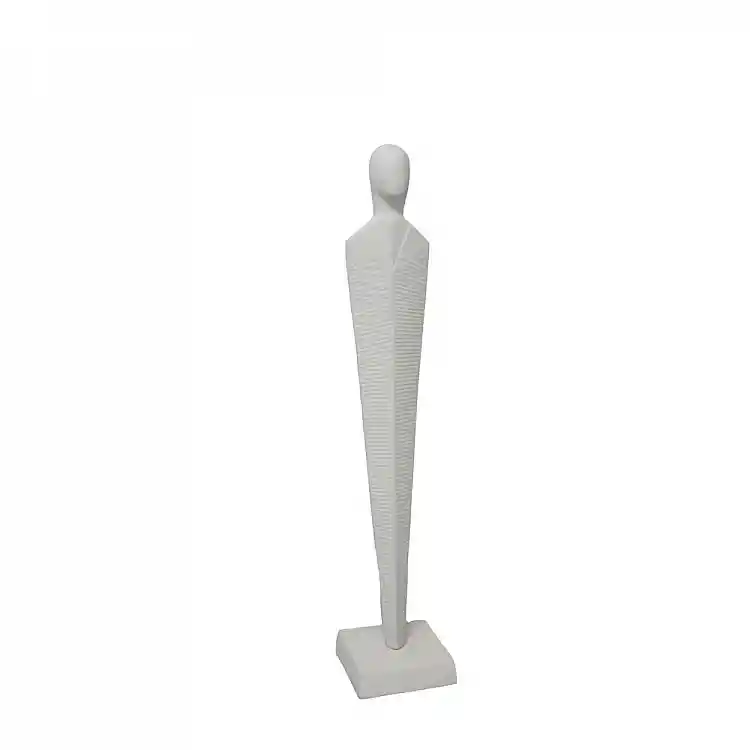LIBERTA FINTON ΔΙΑΚΟΣΜΗΤΙΚΗ ΦΙΓΟΥΡΑ 10x10x53cm ΑΛΟΥΜΙΝΙΟ ΛΕΥΚΟ