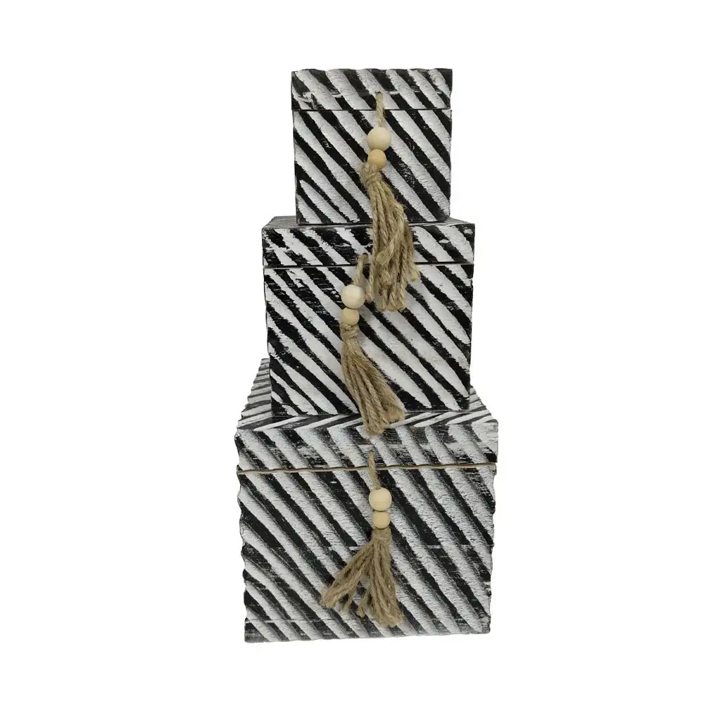 LIBERTA RONAN ΚΟΥΤΙ ΑΠΟΘΗΚΕΥΣΗΣ ΣΕΤ 3ΤΜΧ 22x22x20cm ΞΥΛΟ ΚΑΦΕ ΜΠΕΖ