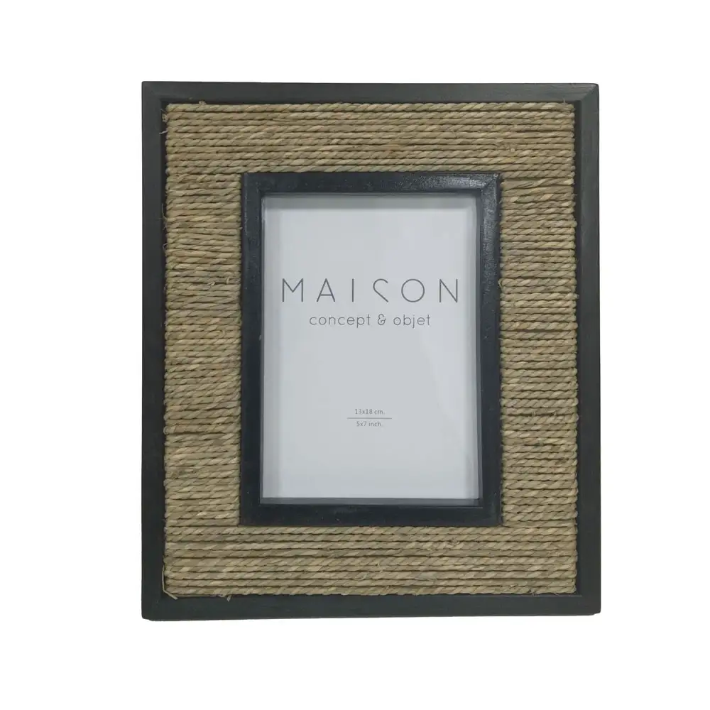 LIBERTA JUNO ΚΟΡΝΙΖΑ 29x25x2cm SEAGRASS ΦΥΣΙΚΟ ΜΑΥΡΟ ΓΥΑΛΙ