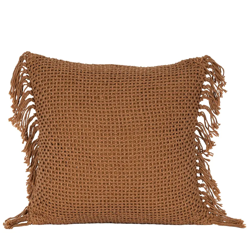 LIBERTA ARNAV ΔΙΑΚΟΣΜΗΤΙΚΟ ΜΑΞΙΛΑΡΙ 45x45cm ΥΦΑΣΜΑ CARAMEL POLYESTER