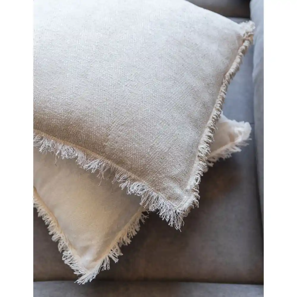 LIBERTA RASUL ΔΙΑΚΟΣΜΗΤΙΚΟ ΜΑΞΙΛΑΡΙ 45x45cm ΥΦΑΣΜΑ ΛΕΥΚΟ POLYESTER
