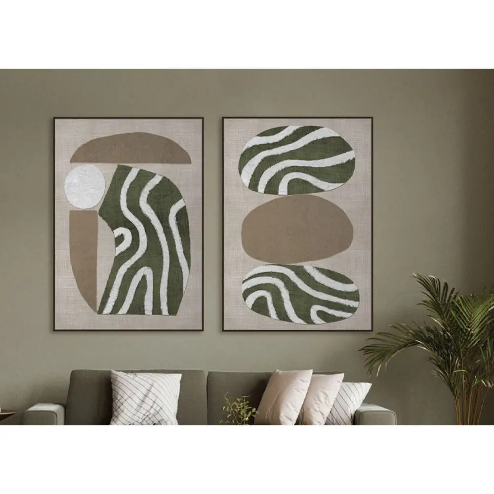 LIBERTA SLATE A ΠΙΝΑΚΑΣ ΔΙΑΚΟΣΜΗΤΙΚΟΣ ΜΕ ΚΟΡΝΙΖΑ 75x100x4cm ΚΑΜΒΑΣ ΛΑΔΙ ΜΠΕΖ ΛΕΥΚΟ PS