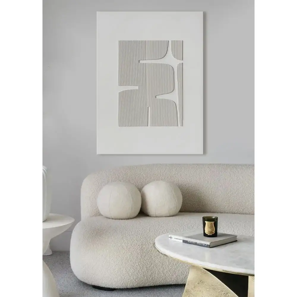 LIBERTA WHITESHADOW ΠΙΝΑΚΑΣ ΔΙΑΚΟΣΜΗΤΙΚΟΣ 75x100x3.8cm ΚΑΜΒΑΣ ΛΕΥΚΟ