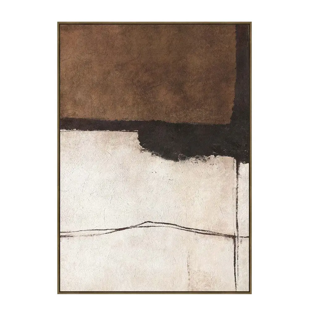 LIBERTA LOST IN TIME ΠΙΝΑΚΑΣ ΔΙΑΚΟΣΜΗΤΙΚΟΣ ΜΕ ΚΟΡΝΙΖΑ 80x120x4cm ΚΑΜΒΑΣ ΜΠΕΖ ΜΑΥΡΟ PP ΚΑΦΕ