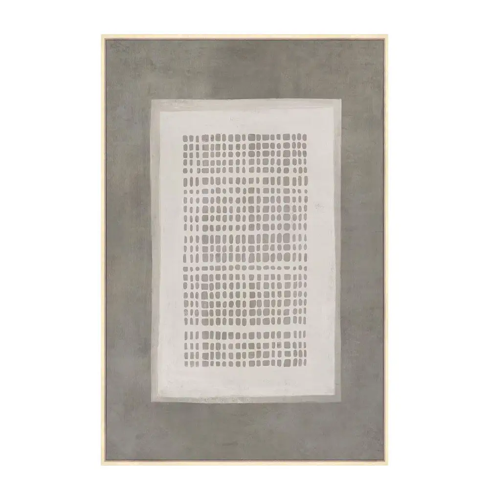 LIBERTA COSMIC GRID ΠΙΝΑΚΑΣ ΔΙΑΚΟΣΜΗΤΙΚΟΣ ΜΕ ΚΟΡΝΙΖΑ 80x120x4cm ΚΑΜΒΑΣ ΓΚΡΙ ΣΚΟΥΡΟ ΜΠΕΖ ΞΥΛΟ