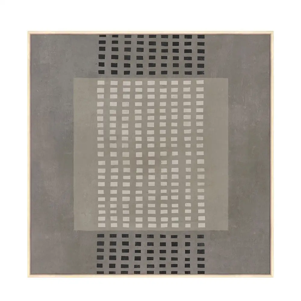 LIBERTA FRAMED DREAM ΠΙΝΑΚΑΣ ΔΙΑΚΟΣΜΗΤΙΚΟΣ ΜΕ ΚΟΡΝΙΖΑ 80x80x4cm ΚΑΜΒΑΣ ΓΚΡΙ ΣΚΟΥΡΟ ΜΠΕΖ ΞΥΛΟ
