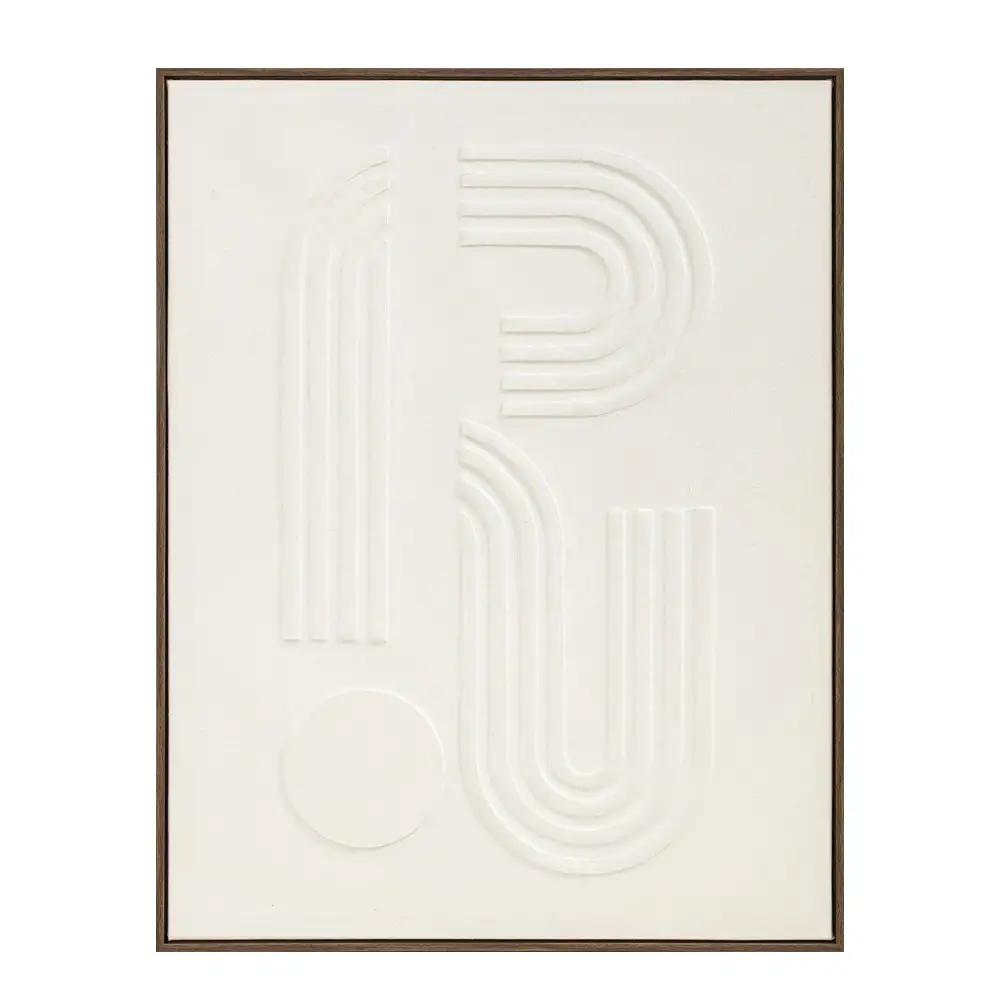 LIBERTA CURVA 2 ΠΙΝΑΚΑΣ ΔΙΑΚΟΣΜΗΤΙΚΟΣ ΜΕ ΚΟΡΝΙΖΑ 70x90x4cm ΚΑΜΒΑΣ BEIGE BEIGE ΞΥΛΟ ΦΥΣΙΚΟ