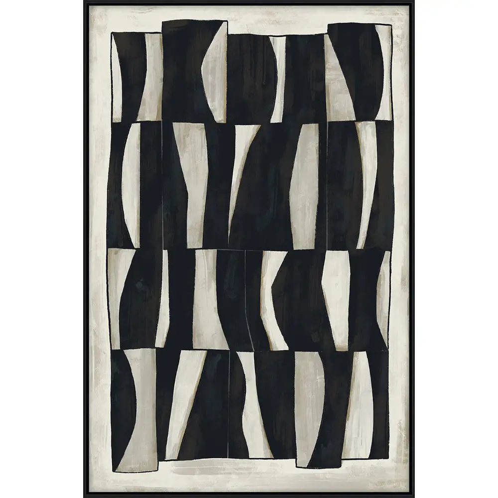 LIBERTA CEBRA ΠΙΝΑΚΑΣ ΔΙΑΚΟΣΜΗΤΙΚΟΣ ΜΕ ΚΟΡΝΙΖΑ 80x120x4cm ΚΑΜΒΑΣ BEIGE ΜΑΥΡΟ ΞΥΛΟ ΜΑΥΡΟ