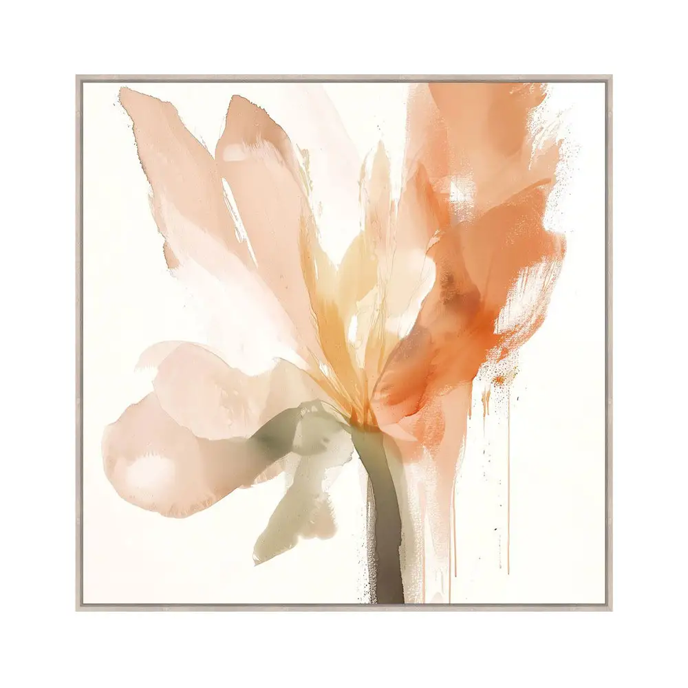 LIBERTA CALANDIUM.A ΠΙΝΑΚΑΣ ΔΙΑΚΟΣΜΗΤΙΚΟΣ ΜΕ ΚΟΡΝΙΖΑ 80x80x4cm ΚΑΜΒΑΣ BEIGE ΠΟΛΥΧΡΩΜΟ ΞΥΛΟ ΦΥΣΙΚΟ