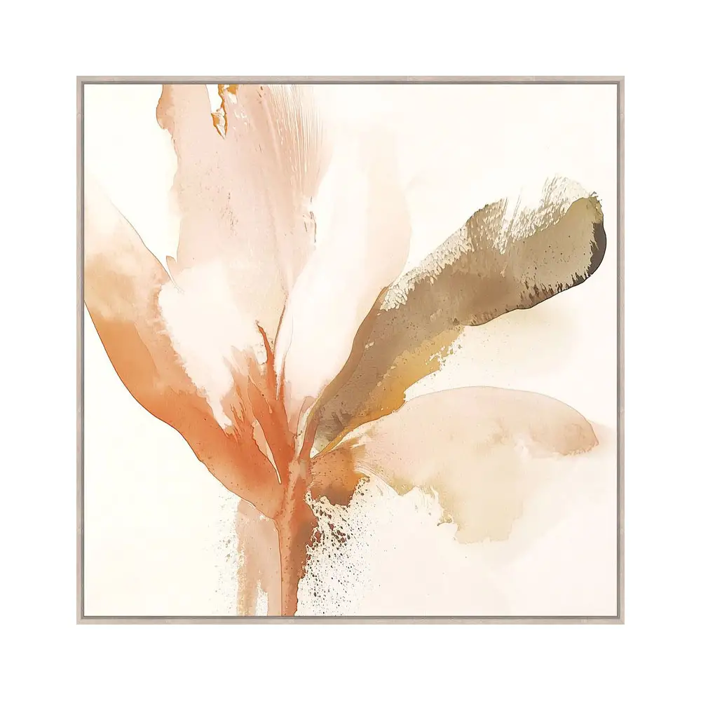 LIBERTA CALANDIUM.B ΠΙΝΑΚΑΣ ΔΙΑΚΟΣΜΗΤΙΚΟΣ ΜΕ ΚΟΡΝΙΖΑ 80x80x4cm ΚΑΜΒΑΣ BEIGE ΠΟΛΥΧΡΩΜΟ ΞΥΛΟ ΦΥΣΙΚΟ