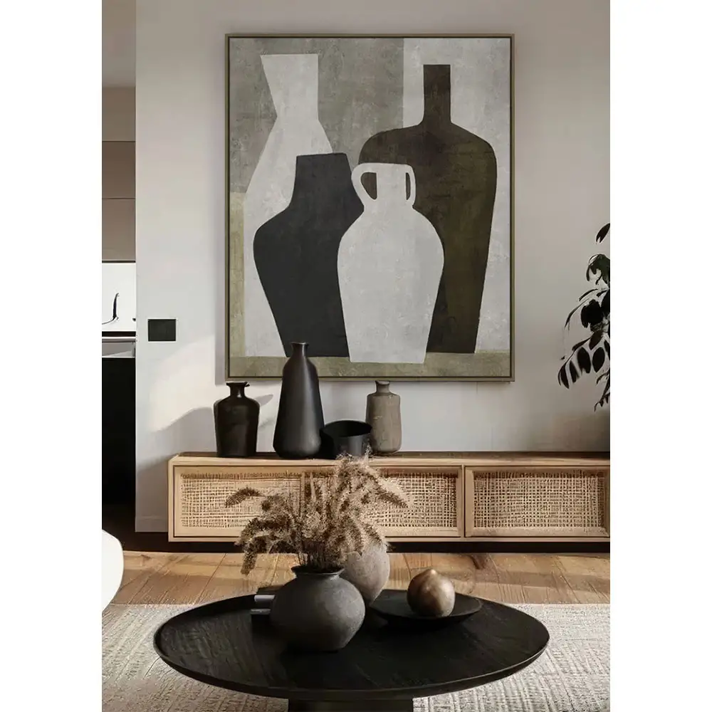 LIBERTA CROCKS ΠΙΝΑΚΑΣ ΔΙΑΚΟΣΜΗΤΙΚΟΣ ΜΕ ΚΟΡΝΙΖΑ 100x120x4cm ΚΑΜΒΑΣ ΠΟΛΥΧΡΩΜΟ ΓΚΡΙ ΞΥΛΟ ΦΥΣΙΚΟ