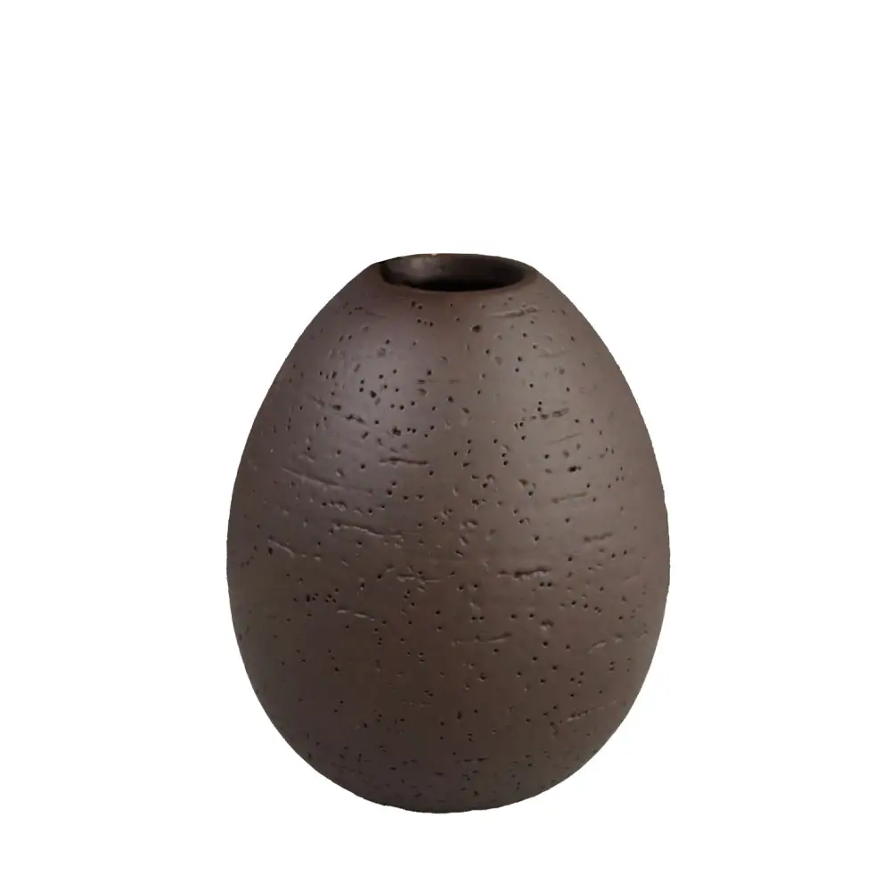 LIBERTA OVALADO.1 ΔΙΑΚΟΣΜΗΤΙΚΟ ΒΑΖΟ 11x11x14cm POLYRESIN ΚΑΦΕ ΣΚΟΥΡΟ
