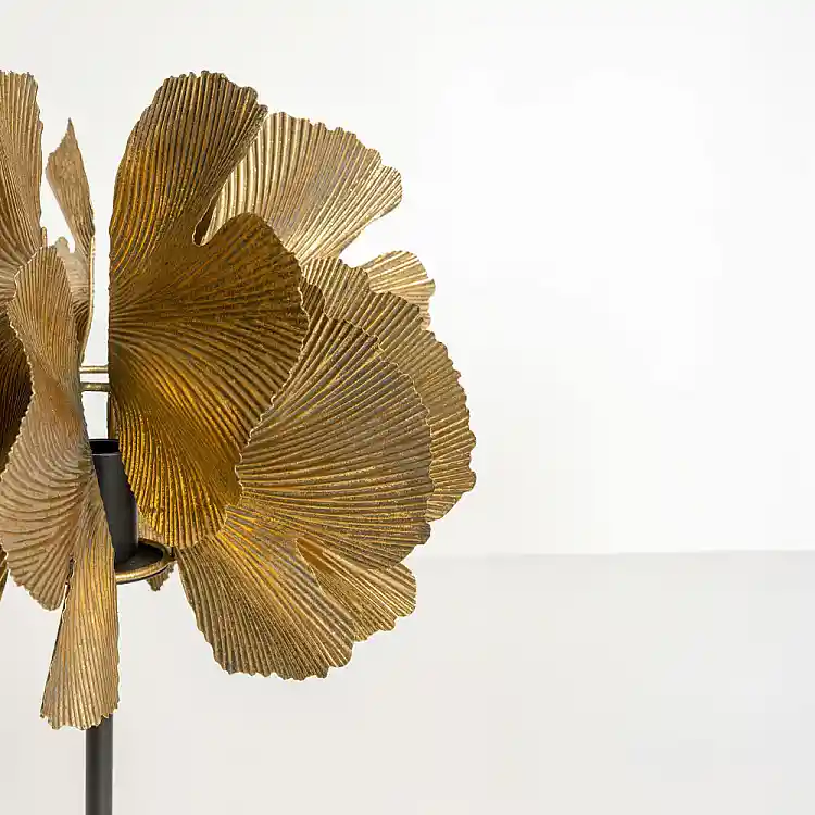 LIBERTA BLOSSOM ΦΩΤΙΣΤΙΚΟ ΕΠΙΤΡΑΠΕΖΙΟ 35x35x55cm ΜΕΤΑΛΛΟ BROWN GOLD ΜΑΥΡΟ