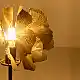 LIBERTA BLOSSOM ΦΩΤΙΣΤΙΚΟ ΕΠΙΤΡΑΠΕΖΙΟ 41x41x65cm ΜΕΤΑΛΛΟ BROWN GOLD ΜΑΥΡΟ