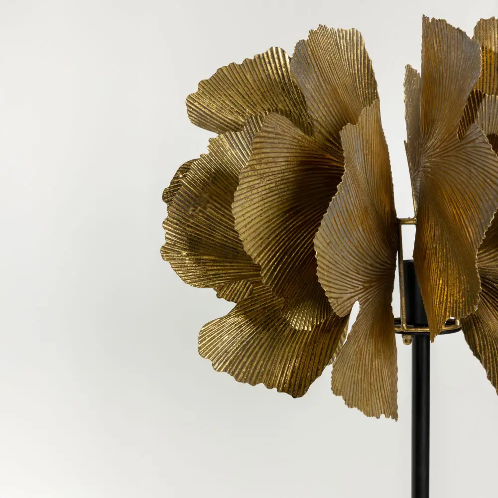 LIBERTA BLOSSOM ΦΩΤΙΣΤΙΚΟ ΕΠΙΔΑΠΕΔΙΟ 49x49x149cm ΜΕΤΑΛΛΟ BROWN GOLD ΜΑΥΡΟ