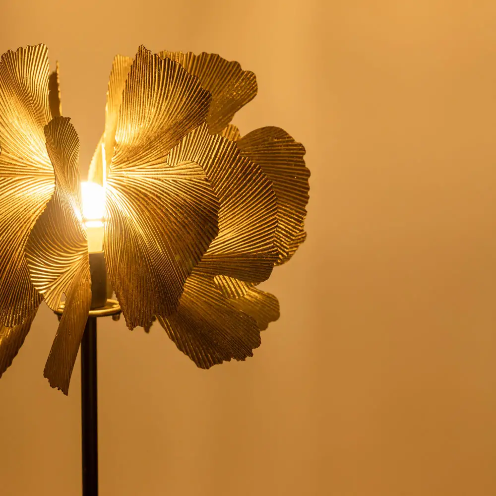 LIBERTA BLOSSOM ΦΩΤΙΣΤΙΚΟ ΕΠΙΔΑΠΕΔΙΟ 49x49x149cm ΜΕΤΑΛΛΟ BROWN GOLD ΜΑΥΡΟ