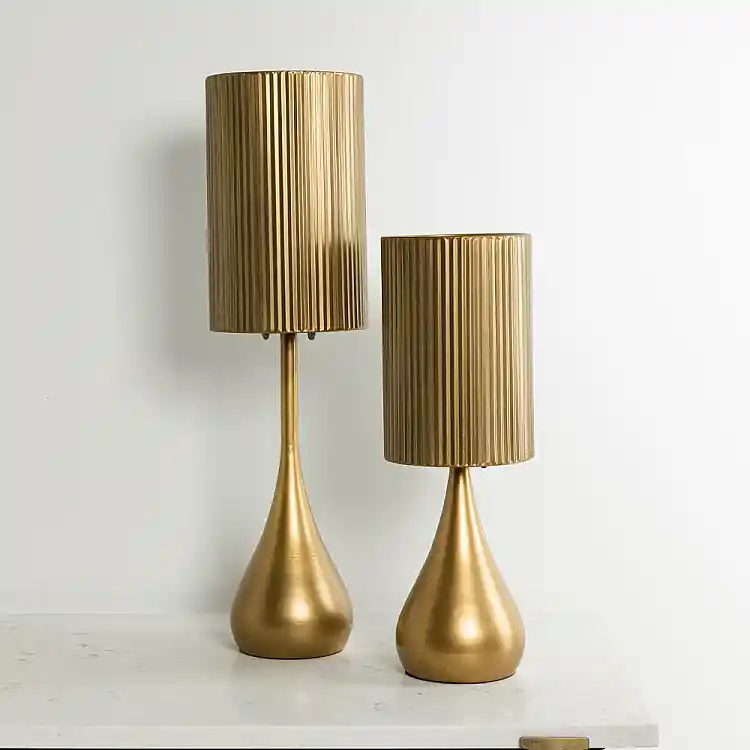 LIBERTA STALA ΦΩΤΙΣΤΙΚΟ ΕΠΙΤΡΑΠΕΖΙΟ 18x18x54cm ΜΕΤΑΛΛΟ BROWN GOLD