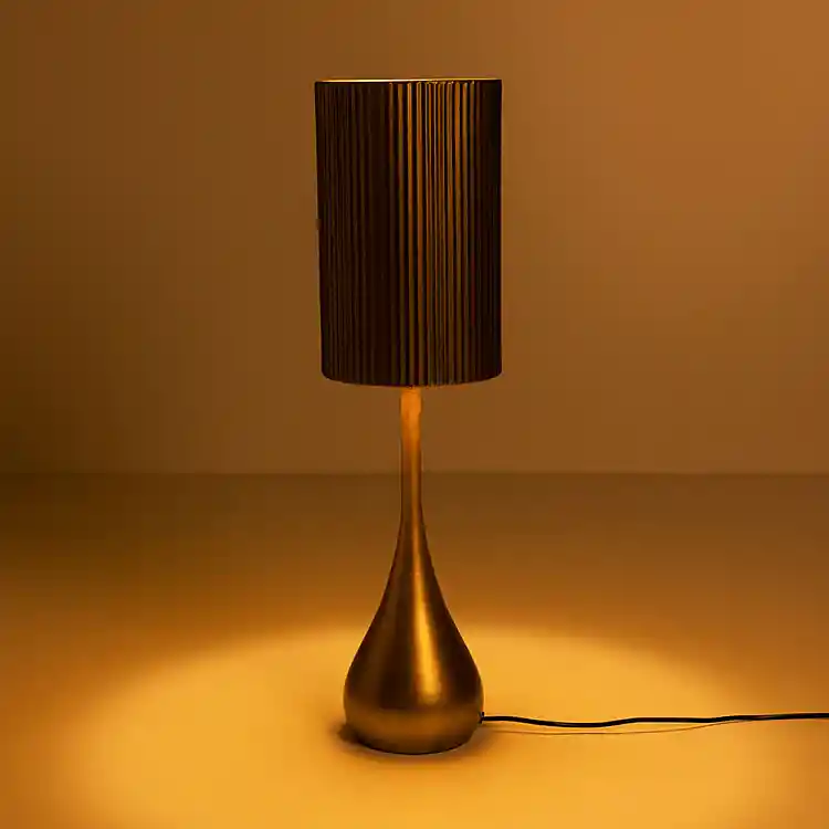 LIBERTA STALA ΦΩΤΙΣΤΙΚΟ ΕΠΙΤΡΑΠΕΖΙΟ 20x20x74cm ΜΕΤΑΛΛΟ BROWN GOLD