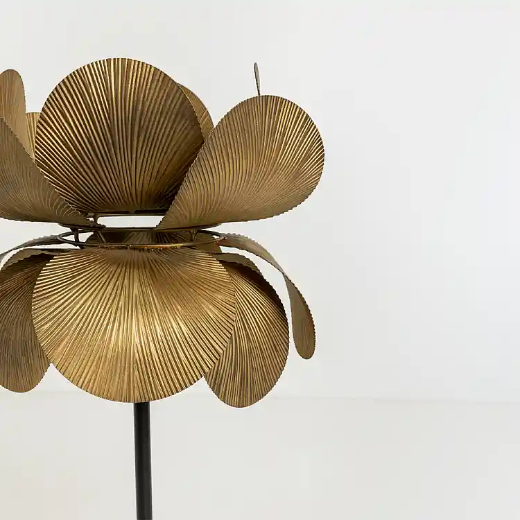 LIBERTA BLOSSOM ΦΩΤΙΣΤΙΚΟ ΕΠΙΤΡΑΠΕΖΙΟ 26x26x55cm ΜΕΤΑΛΛΟ BROWN GOLD