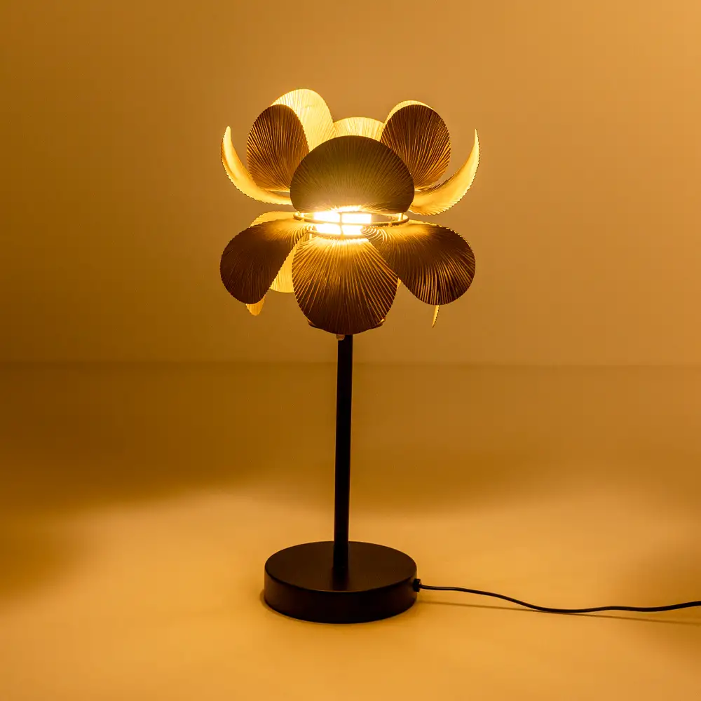 LIBERTA BLOSSOM ΦΩΤΙΣΤΙΚΟ ΕΠΙΤΡΑΠΕΖΙΟ 30x30x67cm ΜΕΤΑΛΛΟ BROWN GOLD