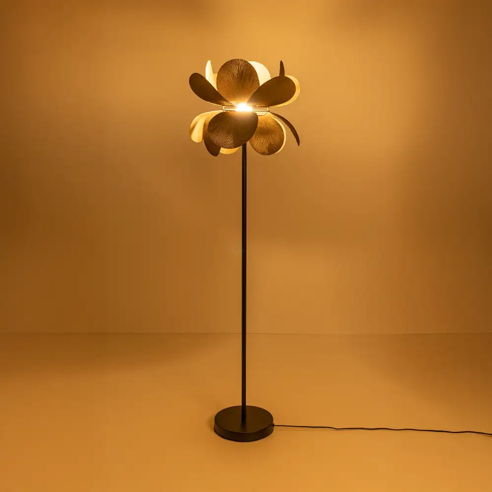 LIBERTA BLOSSOM ΦΩΤΙΣΤΙΚΟ ΕΠΙΔΑΠΕΔΙΟ 44x44x152cm ΜΕΤΑΛΛΟ BROWN GOLD