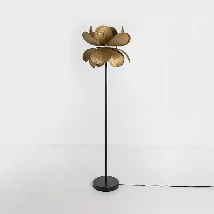 LIBERTA BLOSSOM ΦΩΤΙΣΤΙΚΟ ΕΠΙΔΑΠΕΔΙΟ 44x44x152cm ΜΕΤΑΛΛΟ BROWN GOLD