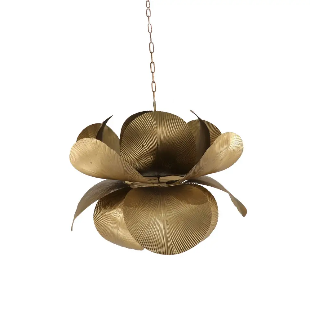 LIBERTA BLOSSOM ΦΩΤΙΣΤΙΚΟ ΚΡΕΜΑΣΤΟ 57x57x43cm ΜΕΤΑΛΛΟ BROWN GOLD